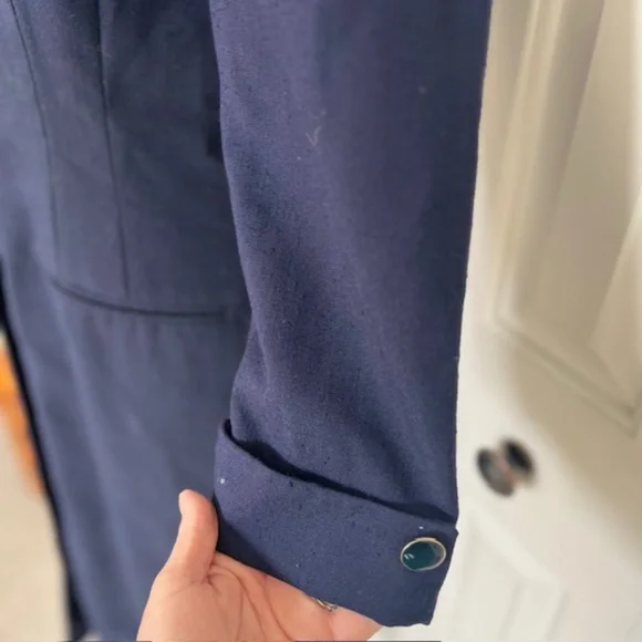 KASPER for ASL Vintage Navy & Red Dress Size 10 - Picture 8 of 8